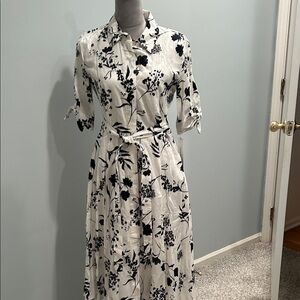 Calvin Klein Shirtwaist Floral Dress 6